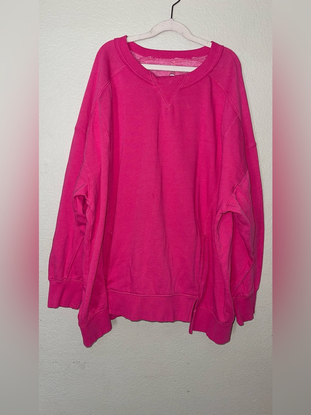 Free People Long Sleeve Sweatshirt in Pink